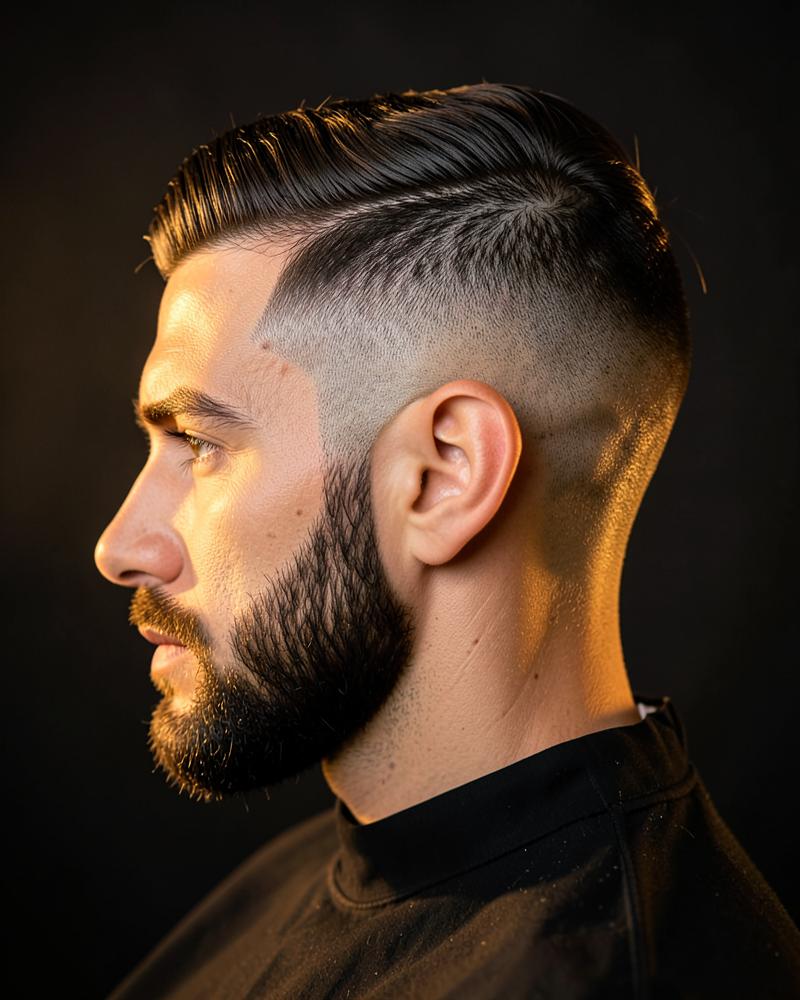 Dégradé & barbe sculptée